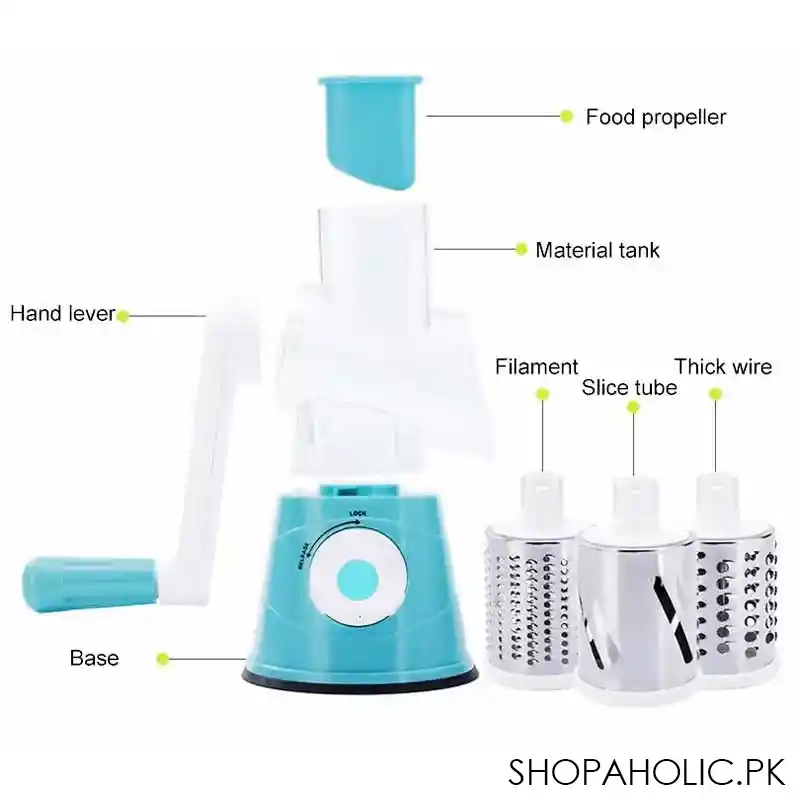 3 in 1 Manual Rotary Vegetable Drum Cutter